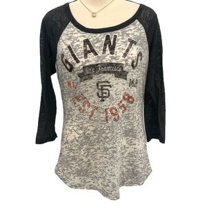 G3 For Her | SF Giants Baseball Tee 3/4 sleeve tshirt Sz M